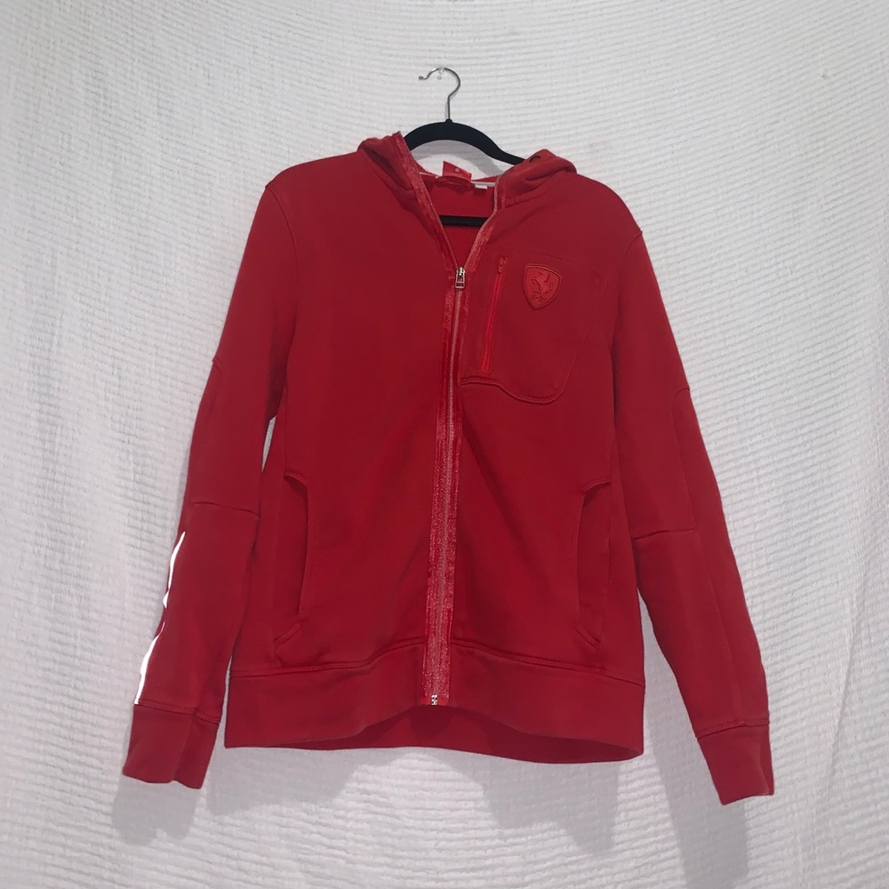 PUMA-FERRARI ZIP UP HOODIE (FITS A LARGE ALSO) - Picture 6 of 6